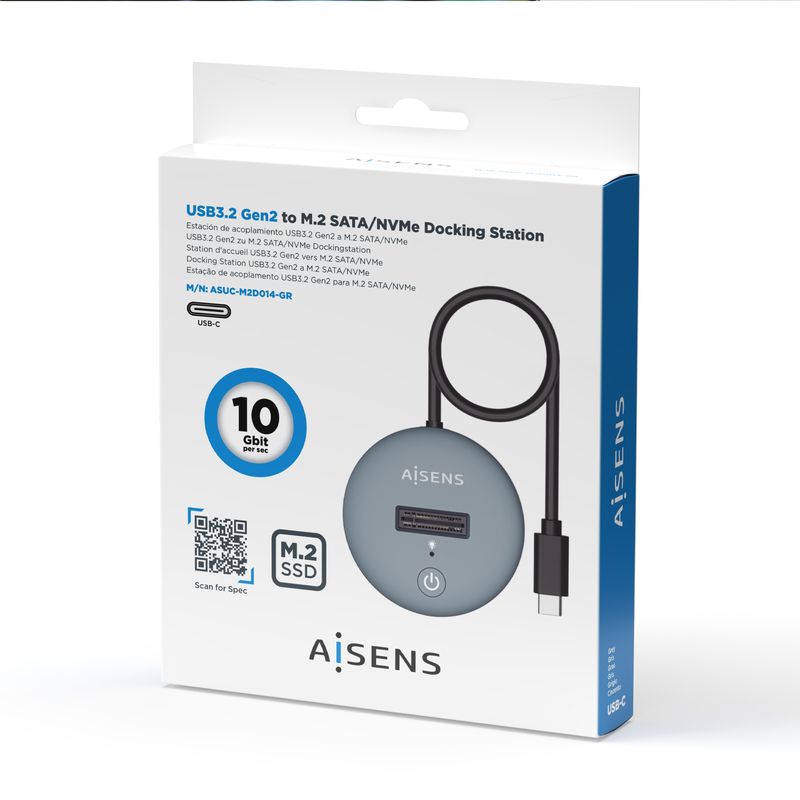 Aisens-USB-C-Dock-M.2--NGFF--Asuc-M2D014-Gr-SATA-NVME-a-USB3.1-GEN2---Color-Gris