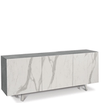 Credenza buffet moderna cemento con tre ante marmo