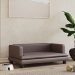 VidaXL Lettino per Cani Marrone 80x45x30 cm in Similpelle