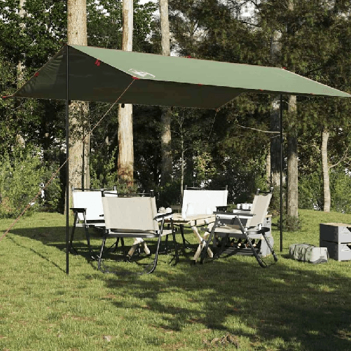 VidaXL Telone da Campeggio Verde 400x294 cm Impermeabile