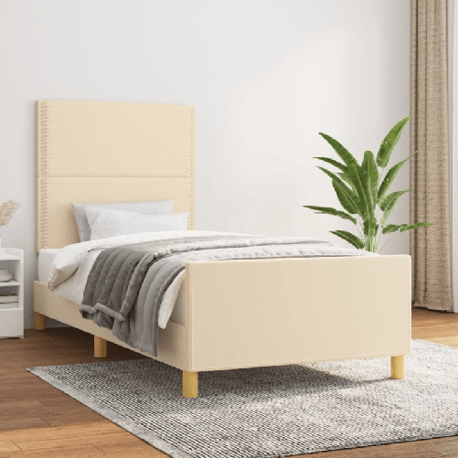 VidaXL Giroletto senza Materasso Crema 80x200 cm in Tessuto