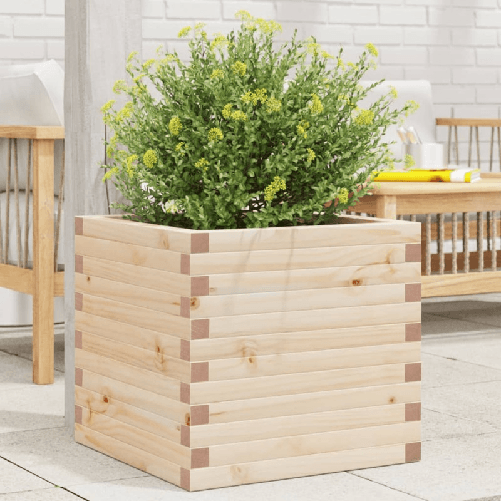 VidaXL Fioriera da Giardino 50x50x46 cm in Legno Massello di Pino
