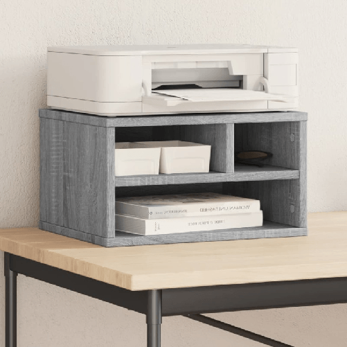 VidaXL Supporto Stampante Grigio Sonoma 40x32x22,5cm Legno Multistrato