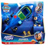 Spin Master PAW Patrol , Veicolo Trasformabile Aqua Pups di Chase per Avventure Marine, Personaggio di Chase incluso