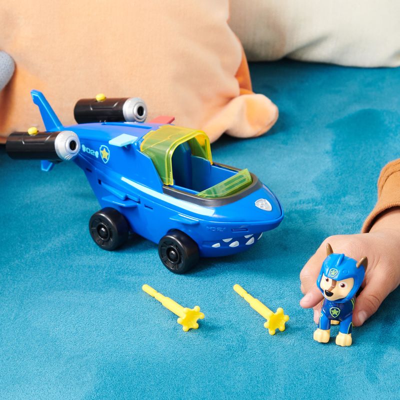 PAW-Patrol--Veicolo-Trasformabile-Aqua-Pups-di-Chase-per-Avventure-Marine-Personaggio-di-Chase-incluso-Giochi-per-Bambini-e-Bambine-3--anni