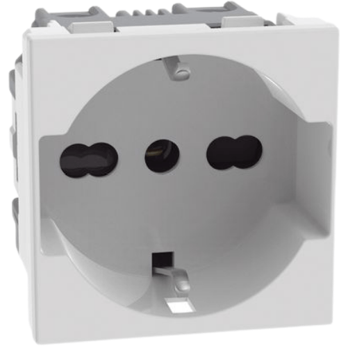 Bticino matixgo presa flat standard italiana p40 2p+t 16a 250vac *** colore bianco, confezione 1