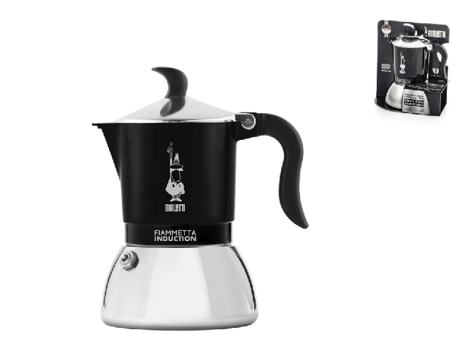 Bialetti Bieltti Caffettiera Fiammetta tazze 2, nero
