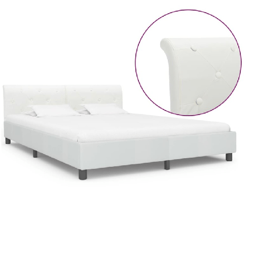 VidaXL Giroletto Bianco in Similpelle 180x200 cm