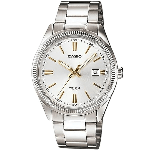 Casio Orologio Uomo Casio DATE - SILVER, GOLD INDEXES (Ø 39 mm)
