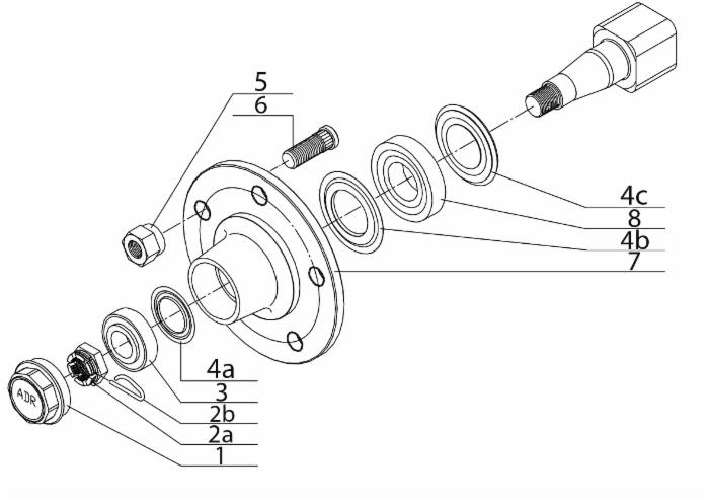 Adr Dado per colonnetta assali M16 in blister 10 pz