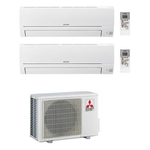 Mitsubishi Condizionatore fisso dual Mitsubishi Multisplit MXZ-2HA50 Dual MSZDW35 bianco metallo