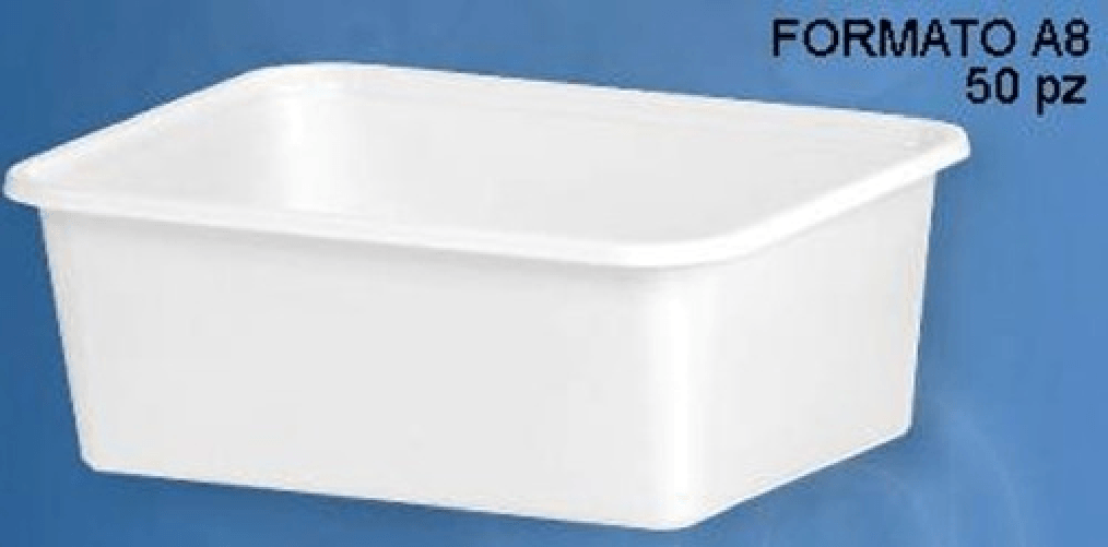 Crazystock Selected Bundle Vaschetta Plastica 1 Porzione A-8 X 50 Bianca