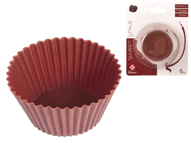 Home 3x Confezioni 6 Pirottini Silicone Choco 9,5 Home
