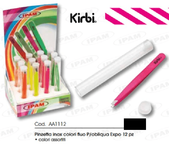 Ipam 12x Bundle Ipam Pinzetta Inox Colorate Obliqua
