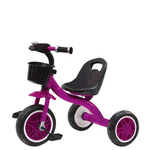 Triciclo bambina in metallo fucsia, tricicli bimbi a