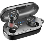 TOZO Auricolari Wireless con Custodia di Ricarica TOZO T10S Nero
