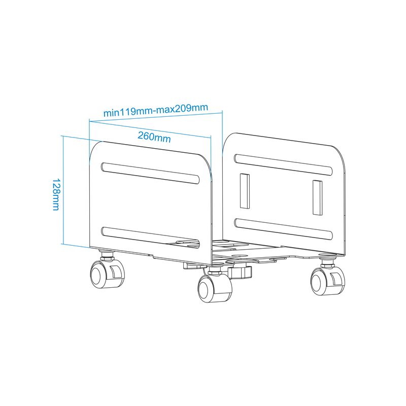 TooQ-UMCS0004-B-supporto-per-CPU-Supporto-CPU-a-carrello-Nero