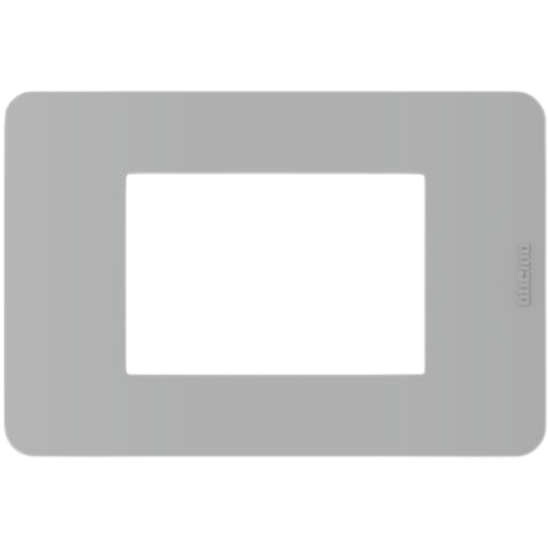 Bticino serie matixgo placche a 3 moduli in tecnopolimero varie finiture *** colore grigio, confezione 1