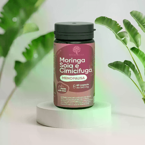 RedMoringa Integratore Vampate Menopausa - Controllo del Peso con Moringa Isoflavoni e Cimicifuga 60 cps
