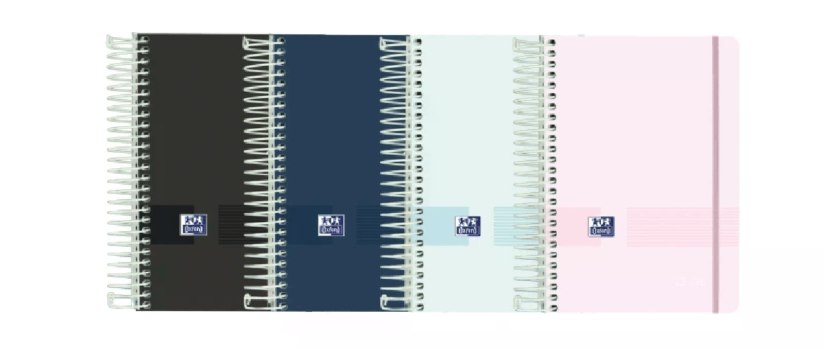 Oxford  Agenda scolastica Oxford Live &amp; Go 25/26 giorni a spirale - Confezione da 8