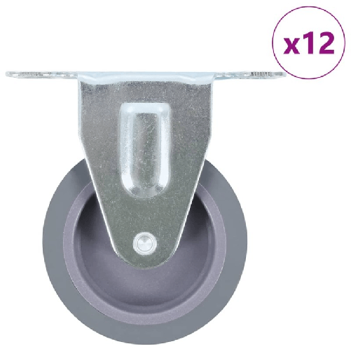 VidaXL Rotelle Fisse 12 pz 75 mm