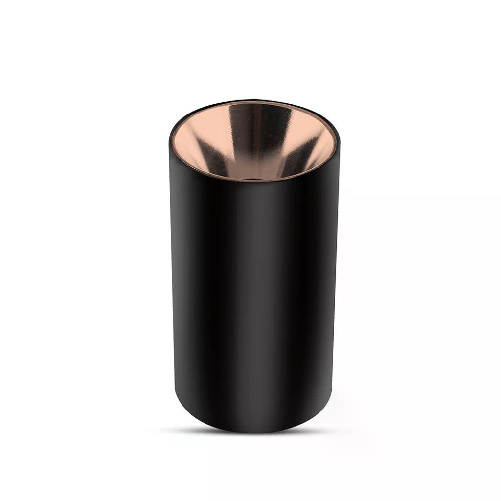 V-TAC Portafaretto LED Montaggio a Plafone Rotondo GU10 Corpo Nero Riflettore Oro Rosa