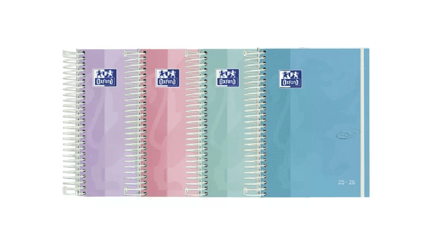 Oxford  Agenda scolastica Oxford Touch Pastel 25/26 con vista settimanale a spirale