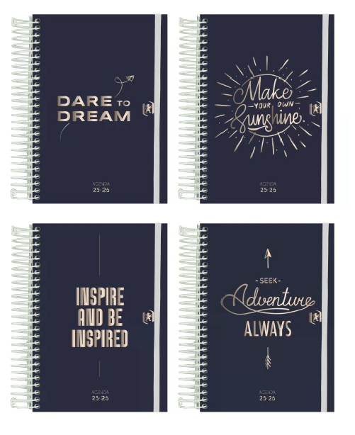 Oxford  Agenda scolastica Oxford So Chic 25/26 giorni con spirale - Confezione da 8