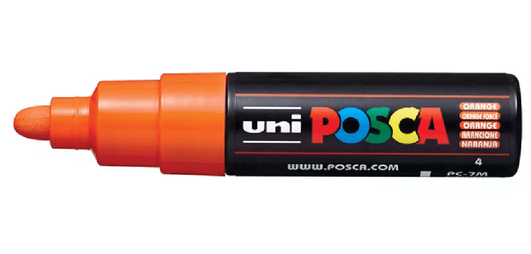 Posca Uni-Ball ChalkGlass PC-7M Arancia