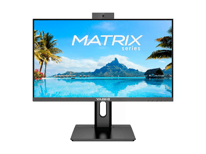 Yashi Monitor 24 Led Ips 16:9 Fhd 1Ms 300 Cdm Webcam Dp/Hdmi Pivot Multimediale