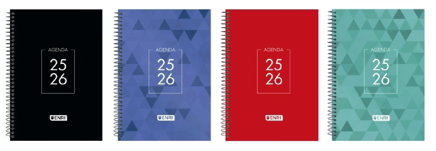Enri  Agenda scolastica Enri Denty 25/26 spirale visualizzazione settimanale misura 4° copertina extra