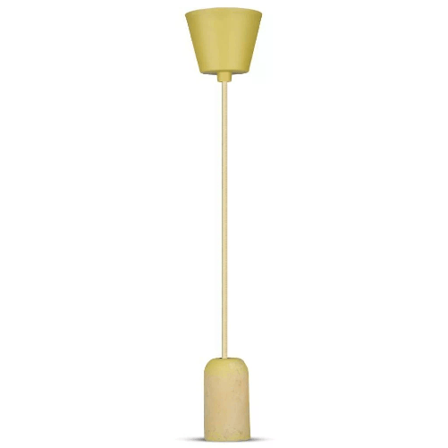 V-TAC Lampadario LED a Cilindro in Calcestruzzo con Portalampada E27 (Max 60W) Colore Giallo