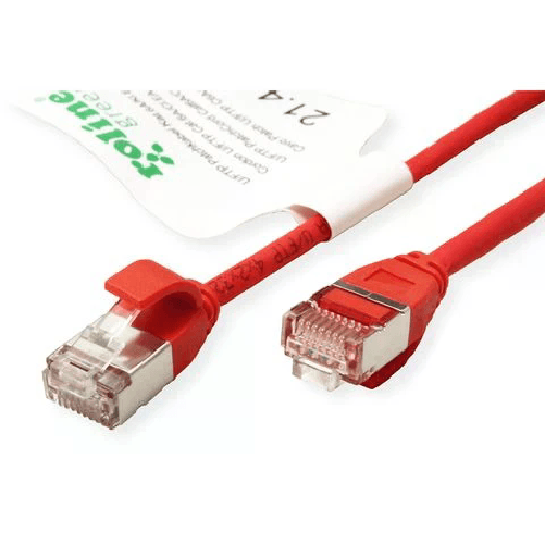 Roline Green Cavo U/Ftp Datacenter Patchcord Cat.6A/Class Ea Lsoh/Tpe Slim Rosso 2M