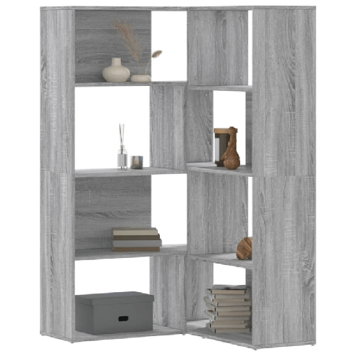 VidaXL Libreria a 4 Ripiani Grigio Sonoma 85x85x140 cm in Truciolare