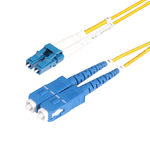 Startech.com cavo in fibra ottica duplex monomodale os2 da lc a sc (upc) da 15 m, 9/125µm, 100g