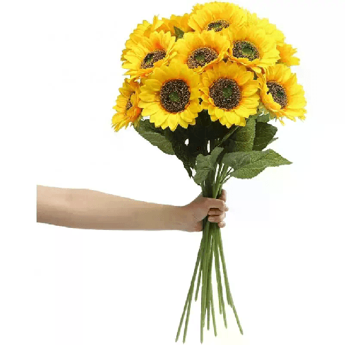 Due Esse 6 Girasoli Finti Fiore Artificiali Girasole fiori decorazione Bouquet realistici