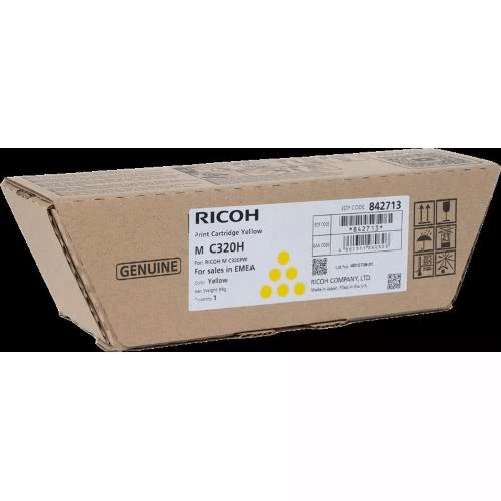 RICOH ORIGINALE Ricoh toner giallo 842713 M C320H 7500 pagine
