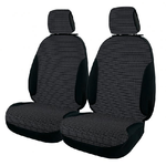 Cora Manufacturing Coprisedili anteriori Centauro tg. universale tess. misto cotone rigato nero