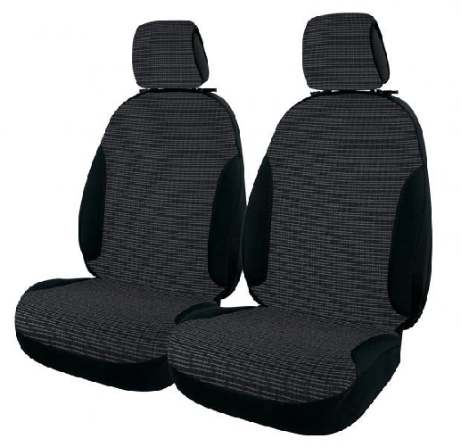 Cora Manufacturing Coprisedili anteriori Centauro tg. universale tess. misto cotone rigato nero