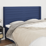 VidaXL Testiera ad Orecchio Blu 183x16x118/128 cm in Tessuto