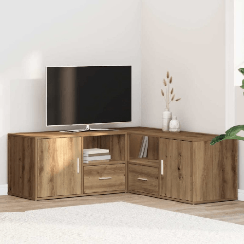 VidaXL Mobile Angolare Rovere Artigianale 200x40x45 cm in Truciolato