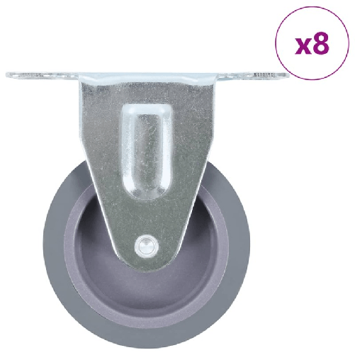 VidaXL Rotelle Fisse 8 pz 75 mm