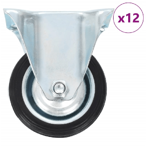 VidaXL Rotelle Fisse 12 pz 75 mm