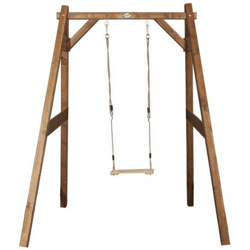 AXI Altalena in Legno 1 Posto Seduta Singola Gioco per Bambini da Esterno Giardino
