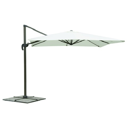 Garden Ombrellone Quadrato 3x3 m Ecru Antivento Reclinabile