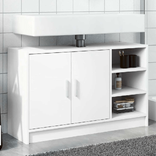 VidaXL Mobile Lavabo Bianco 90x29x55 cm in Truciolato