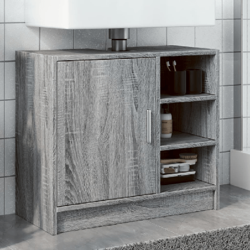VidaXL Mobile Lavabo Grigio Sonoma 63x29x55 cm in Legno Multistrato