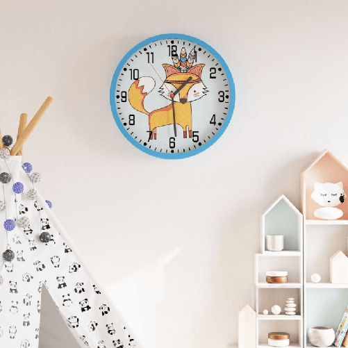 VidaXL Orologio da Parete Blu Ø25,5 cm Polistirene e Vetro