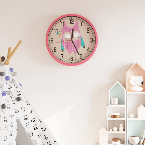 VidaXL Orologio da Parete Rosa Ø25,5 cm Polistirene e Vetro