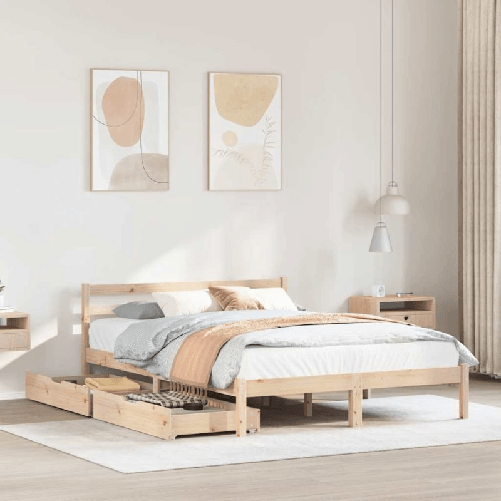 VidaXL Letto senza Materasso 160x200 cm in Legno Massello di Pino